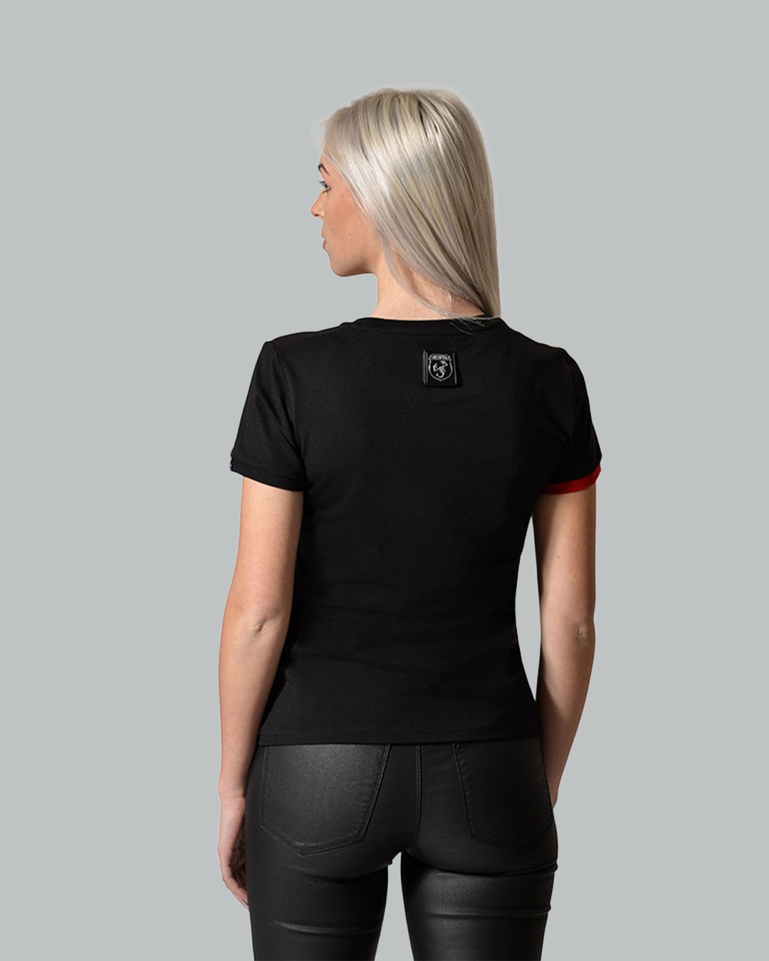 T-shirt Donna Scritta Abarth Nera