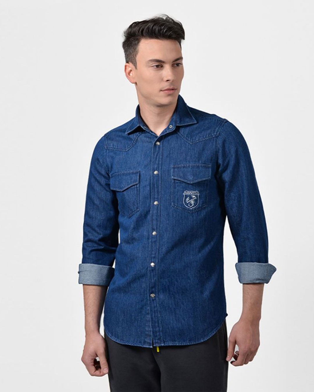 Camicia Denim Scudetto Abarth