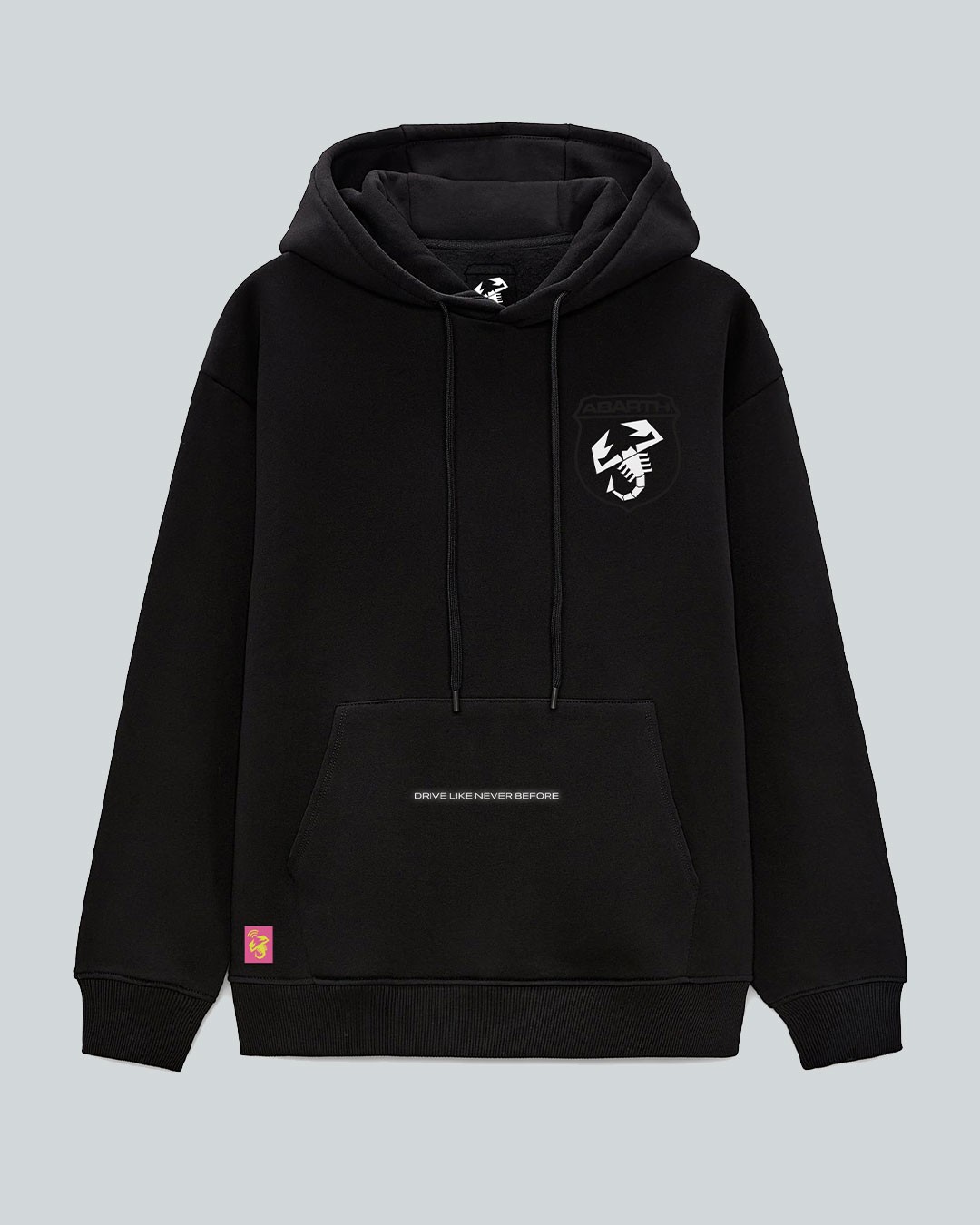 Felpa in pile con cappuccio logo riflettente NFC